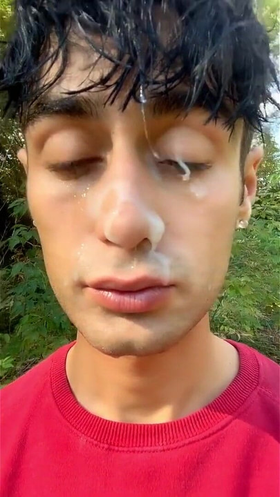 Walk and Jerk off with Cum on Face by Stranger Outdoor