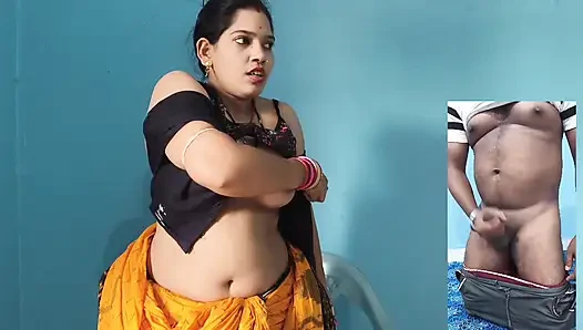 My desi bhabhi showing me big boobs and Big ass on video call when she alone at home
