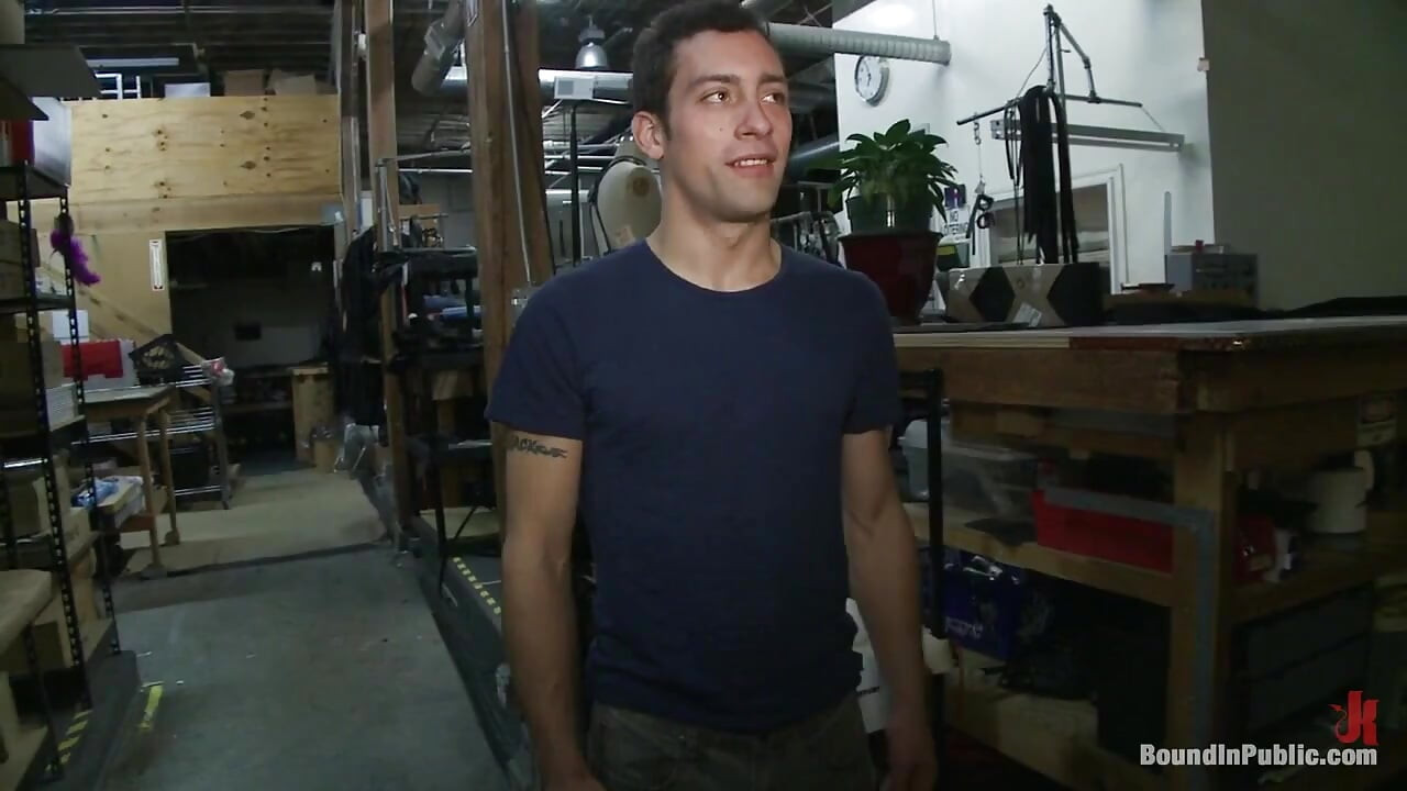 Ripped Boy Gets His Hole Shocked and Filled at Mr. S Leather Store.