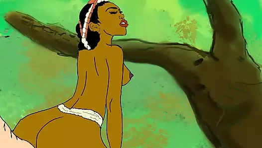 African Teen Princess Fucked Hard in the Forest