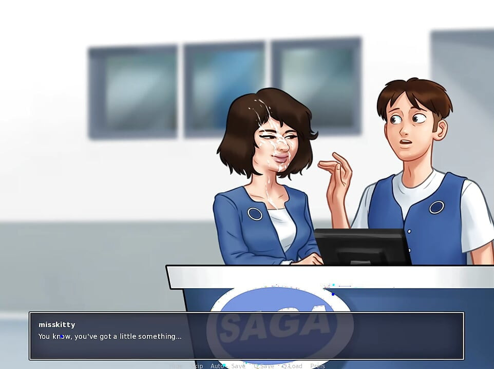 SUMMERTIME SAGA Bahagian 327 - Senaman menunggang batang oleh Misskitty2k