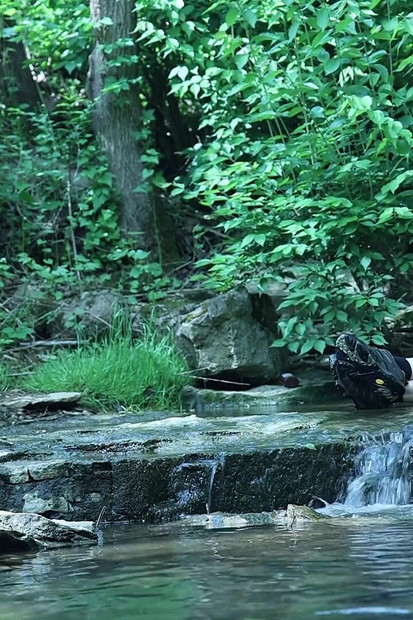 Flexing by the Waterfall, Trying to Sneak a Little Private Moment…
