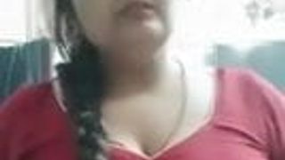 Indian Bhabhi Showing Big Boobs on Camera.