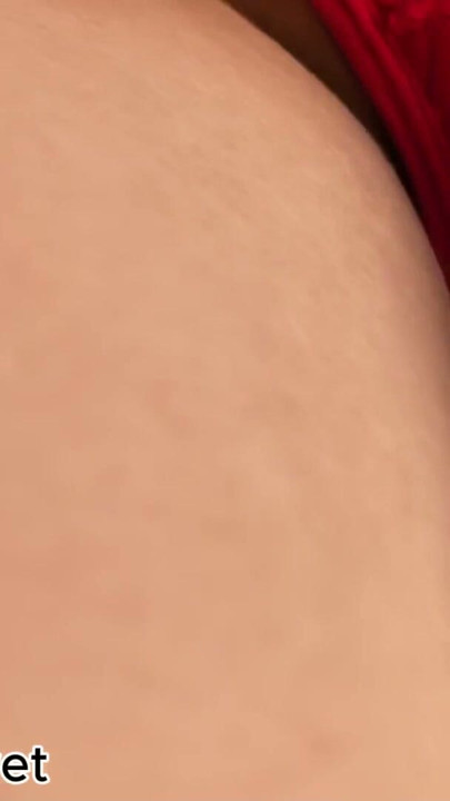 POV Amateur Couple Red Lingerie Dildo Fuck + Handjob Mutual Play - Big Cumshot All Over Her Dress | Clip 1