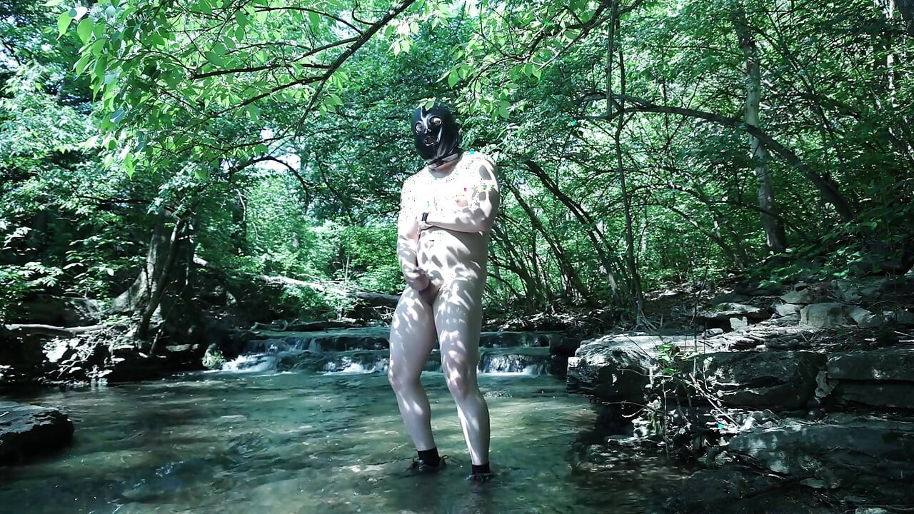 Flexing by the Waterfall, Trying to Sneak a Little Private Moment…