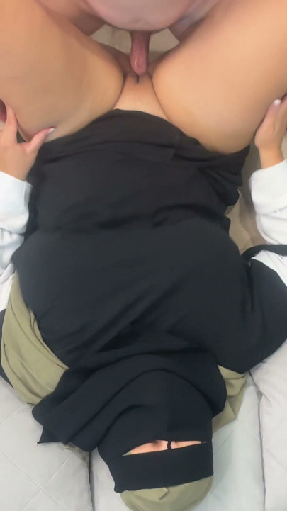 Sexy wife in a hijab has sex with her husband and gets creampied in her pussy | Clip 1