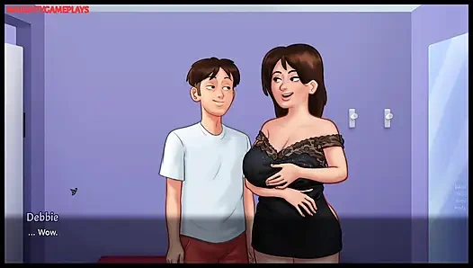 Cerita musim panas bagian 23 oleh darkcookie - tante seksi mergokin cowok ini lagi asik masturbasi di ranjangnya dan bantuin dia muncrat enak