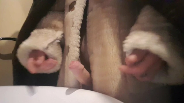 Fur coat wank