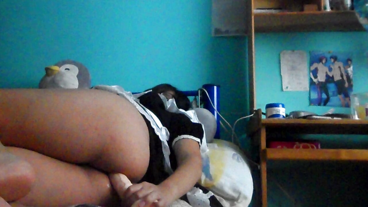 Trans teen in maid dress fuck her big ass