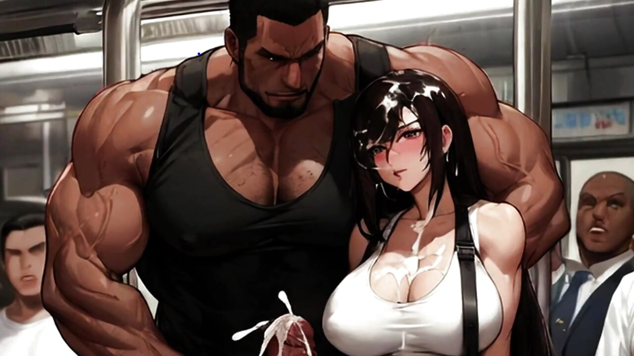 Tifa loves drinking strangers cum on the Midgar train