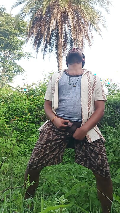 Suddenly in morning my cock feel very horny that's why I come to forest to alone fun