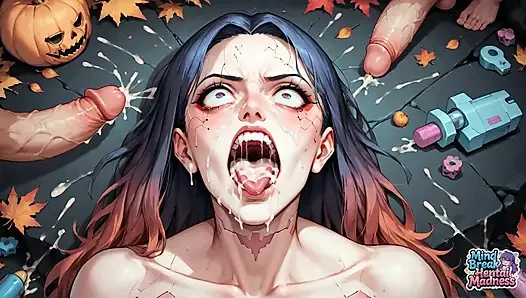 Autumn drip &slick surrender, blauhaarige haben einen mind break