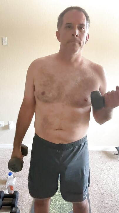 Stretching and lifting weights