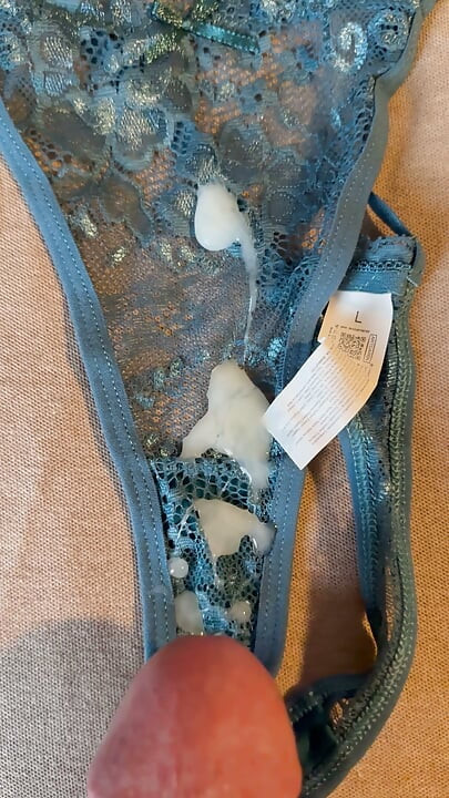 Cum on wife’s panties 60