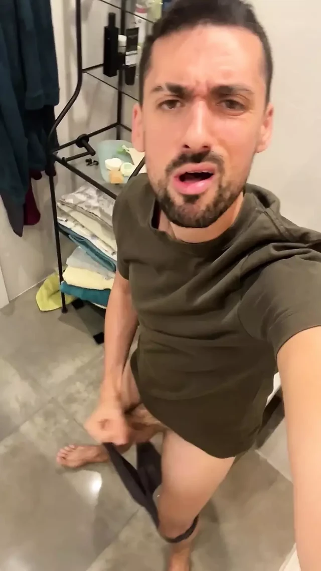 verbal daddy jerking off and busting a thick load