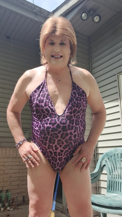 I love doing it outside with Daddy, I think they neighbors heard me this time.