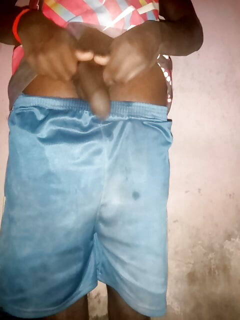 Tamil Tall Handsome guy Shaking his big black Asian cock