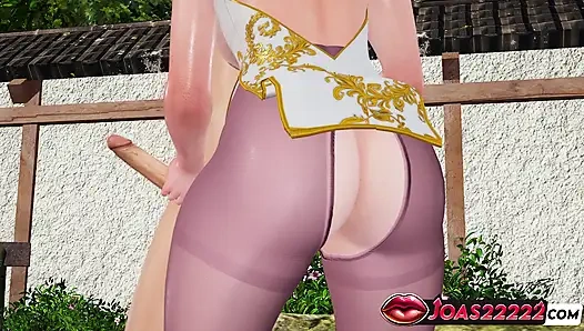 Elf Syndra в нейлоне, 3D анимация - наслаждайтесь лизанием дочки для большого хуя, поглаживанием стоя и глубокой глоткой