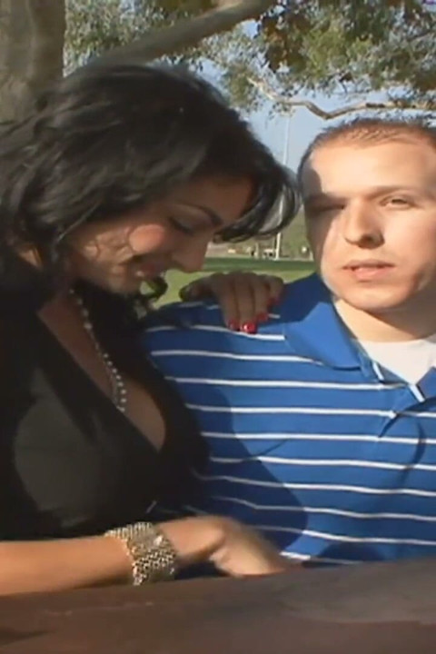 Busty woman cheats on her husband while he watches