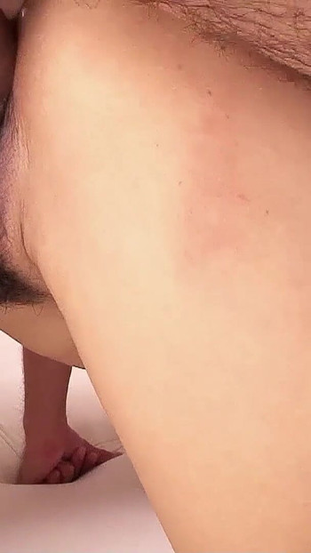 Captivating moment from "Cute Japanese Teen get her hairy Pussy Deep Creampied at First Date"