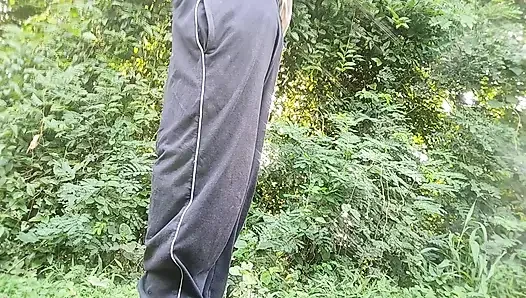 Yang gay boy outdoor handjob