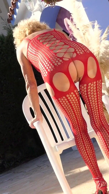 Spectacular moment from "In lingerie by the pool."