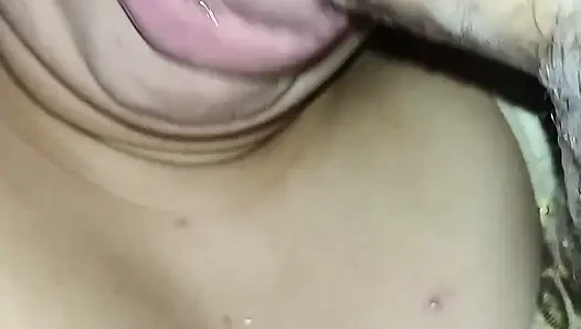 CREAMPIE, FILLING THE BITCH'S MOUTH WITH LOTS OF HOT CUM
