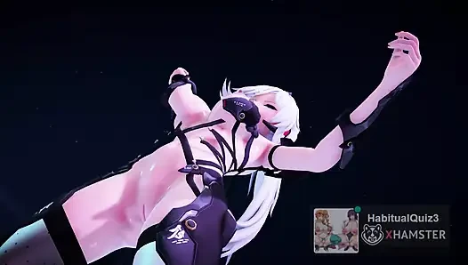 MMD R18 Сиськи Кунитачи Aether Gazer секс-танец Ahegao NTR трах с жестким дилдо Kancolle, 3D, хентай минет
