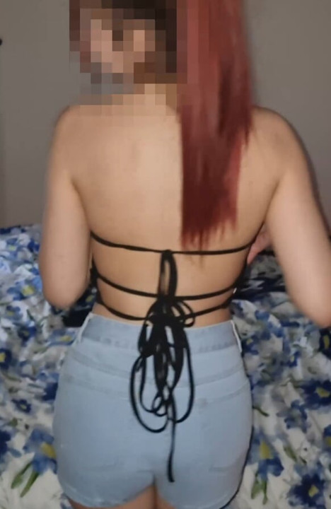 A hot striptease and a short blowjob for my husband