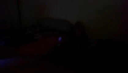 Blasting a big load in the dark