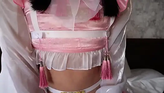 Sexy Asian Trap Cherry Does Ahegao on Huge Dick