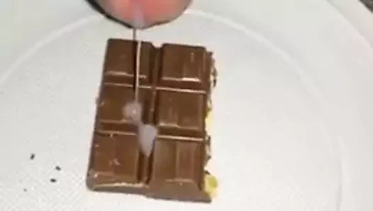 çikolataya boşalmak