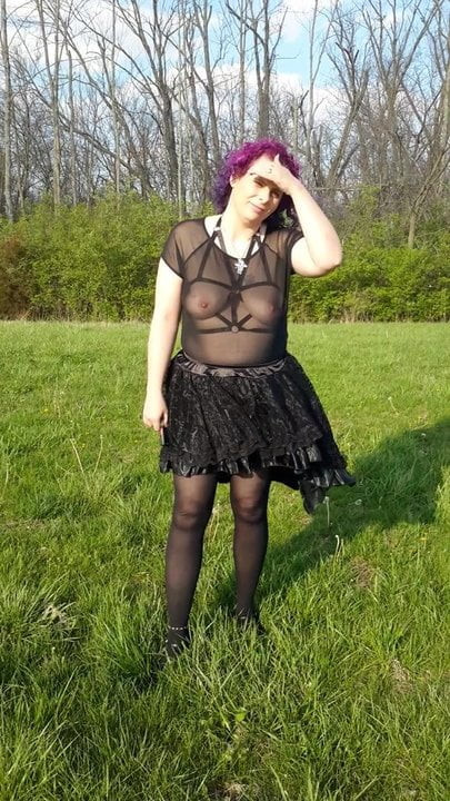 east coast slut wife nyara posing in park