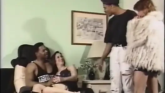Black and white fucking foursome party