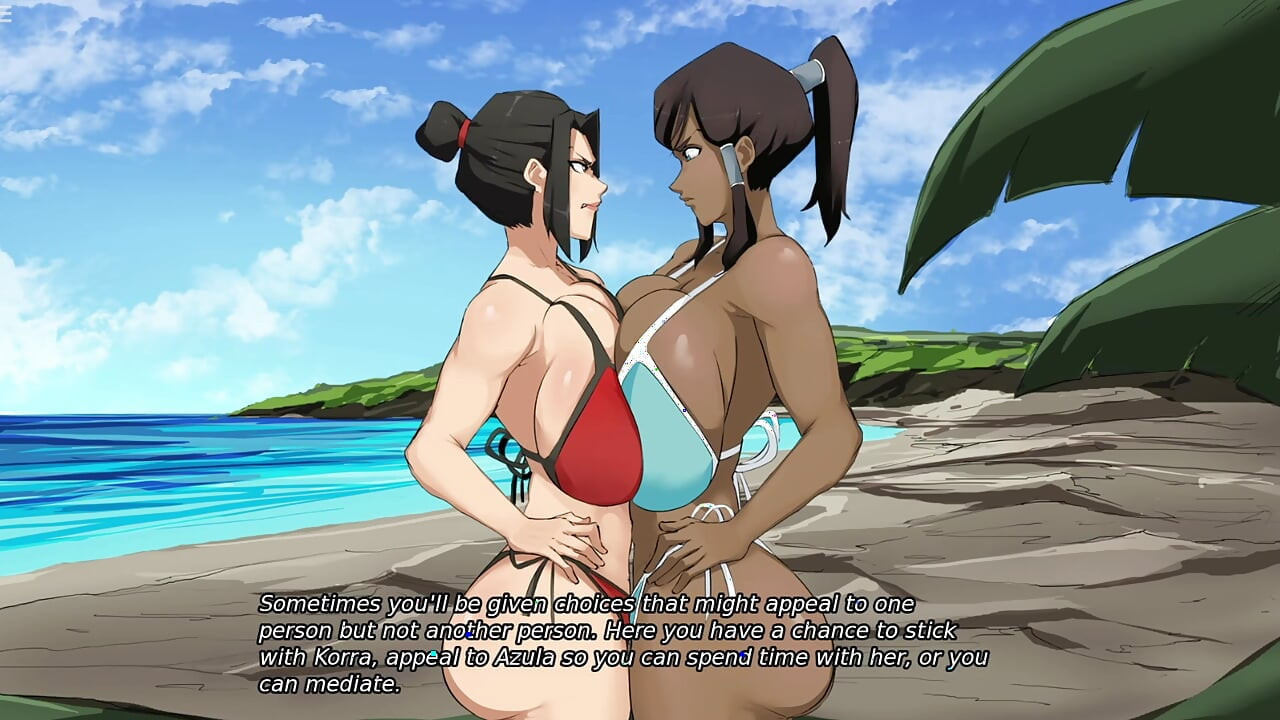 Ember Island - The Battle of Giant Tits between Korra and Azula