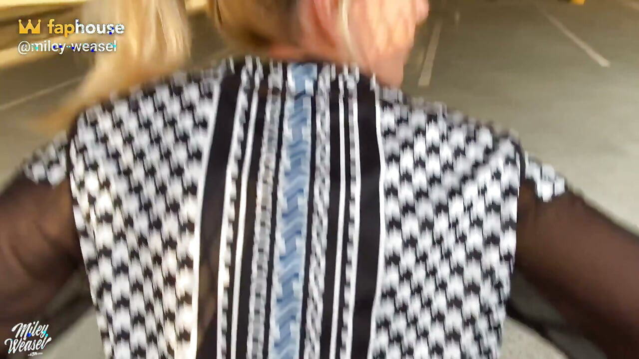 Horny Blonde MILF Slut Gets Fucked Throughout the Parking Garage