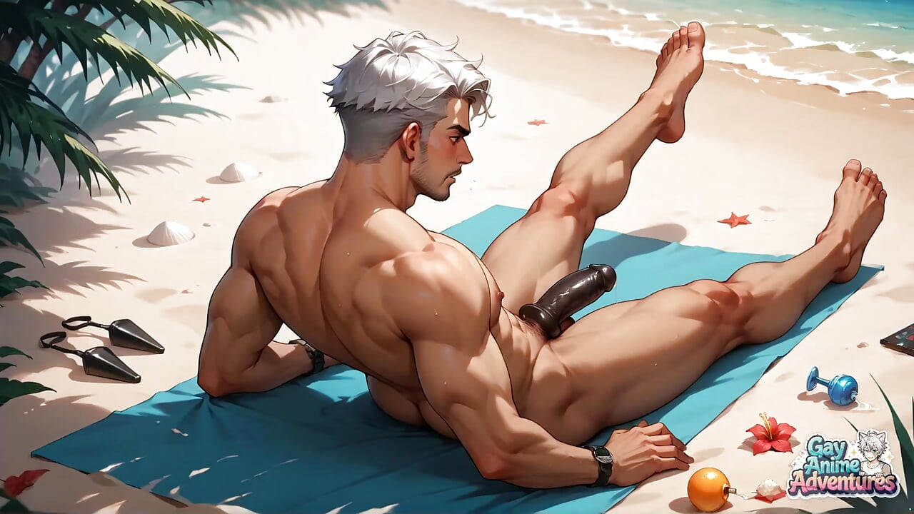 よし、ワイルドビッチ、最高のビーチマッスルオーガズムの準備を!この卓越したゲイXXXと共にスプラッシュとリップル