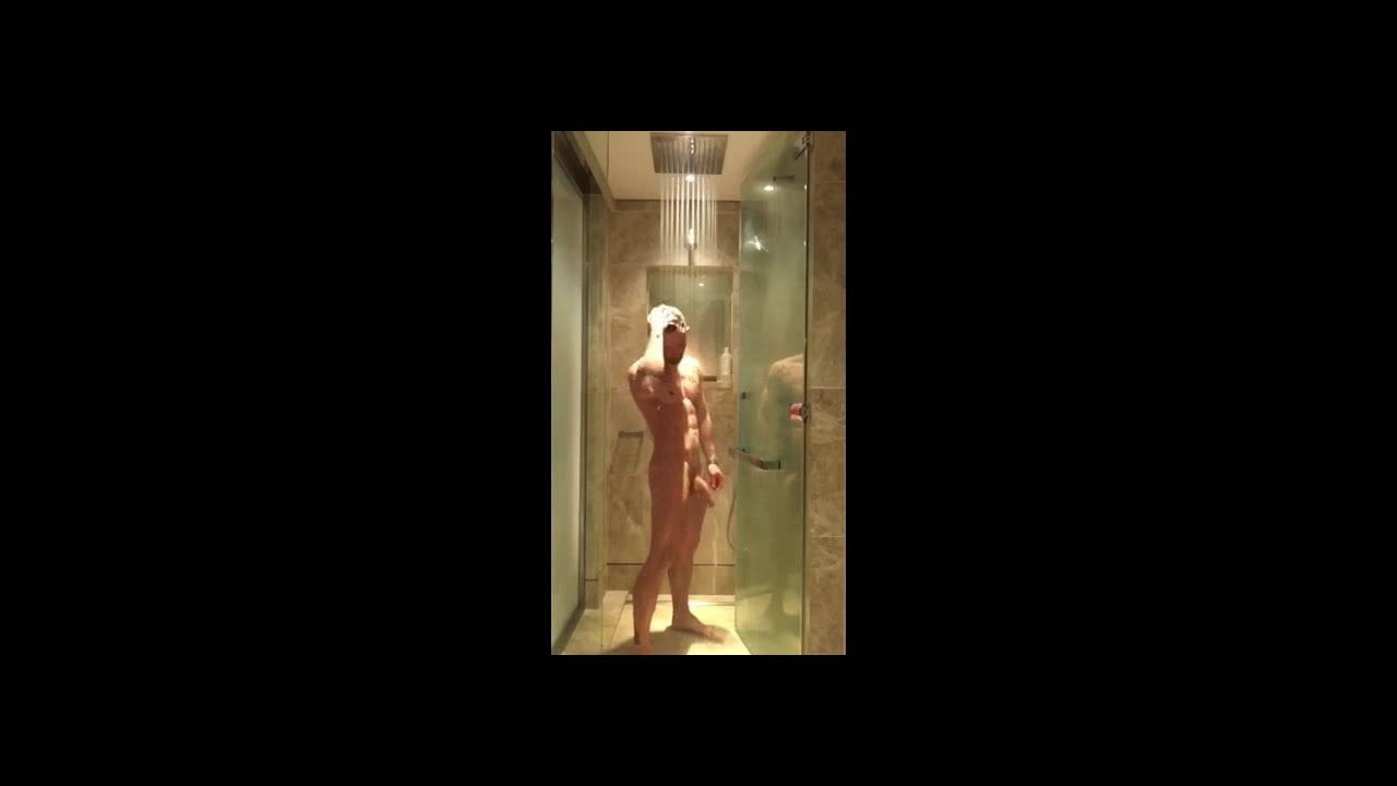 Sexy stud under the shower