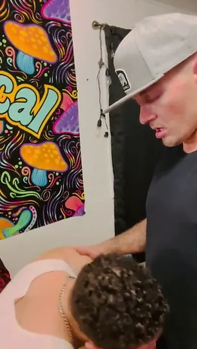 Straight married tattoo step dad gets gay blowjob from Grindr guy