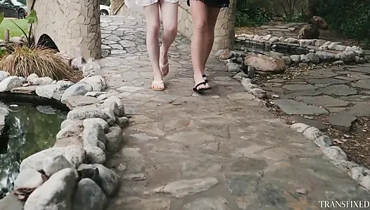 Transfixed - Trans Masseuses Sneaky Threesome with Cis Hottie!
