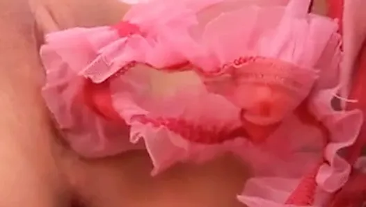 Lesbians Stuffing Panties Inside their Vagina