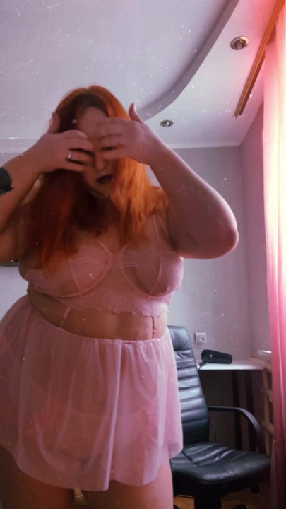 Trying on new lingerie