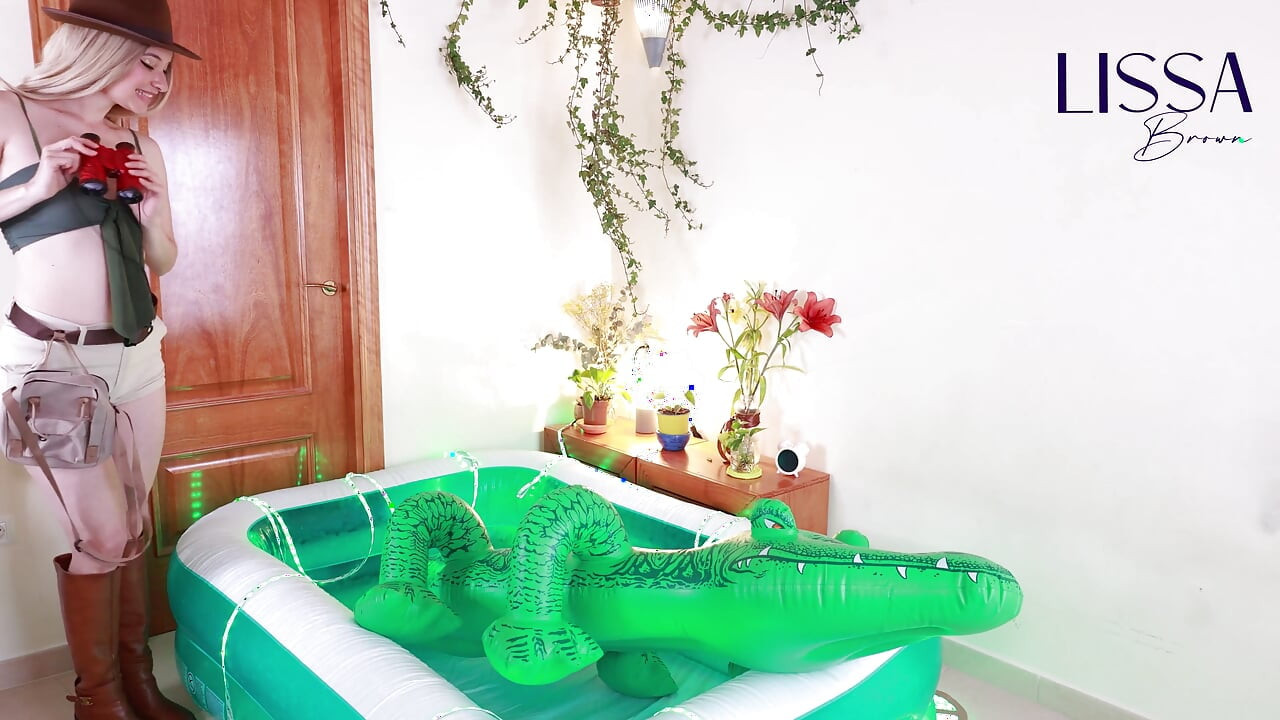Humping, Dominating and Pee an Inflatable Crocodrile