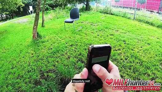 Naughty fuck date for Harleen van Hynten in a park! MILFhunter24