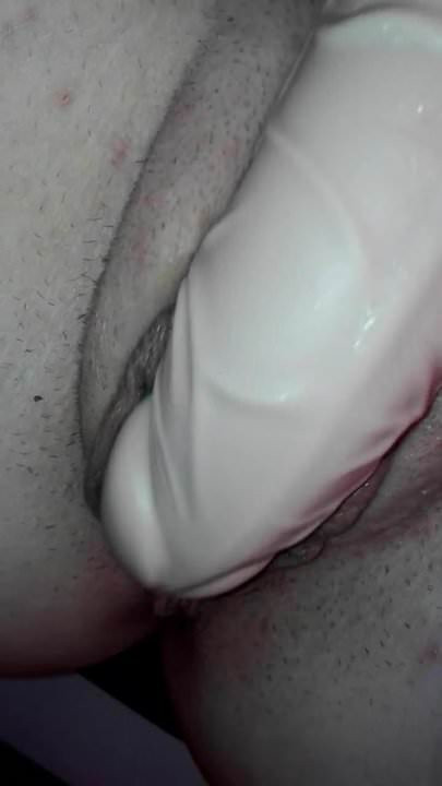 After a big dildo, Her pussy eats a smaller