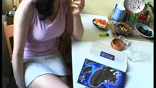 Adorable brunette gets jizzed on her big tits