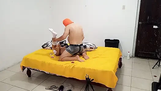 I fulfilled my fantasy of making homemade porn with a masked bald man. It excites me to imagine I'm a slut.