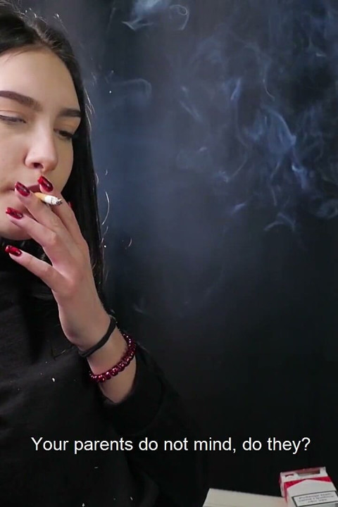 Young Brunette Smoker Interview - Calm Voice, Deep Inhales, Honest Addiction Talk