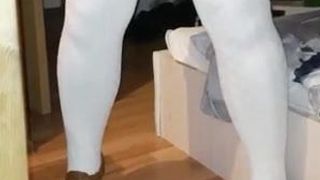 Maricas meia-calça branca