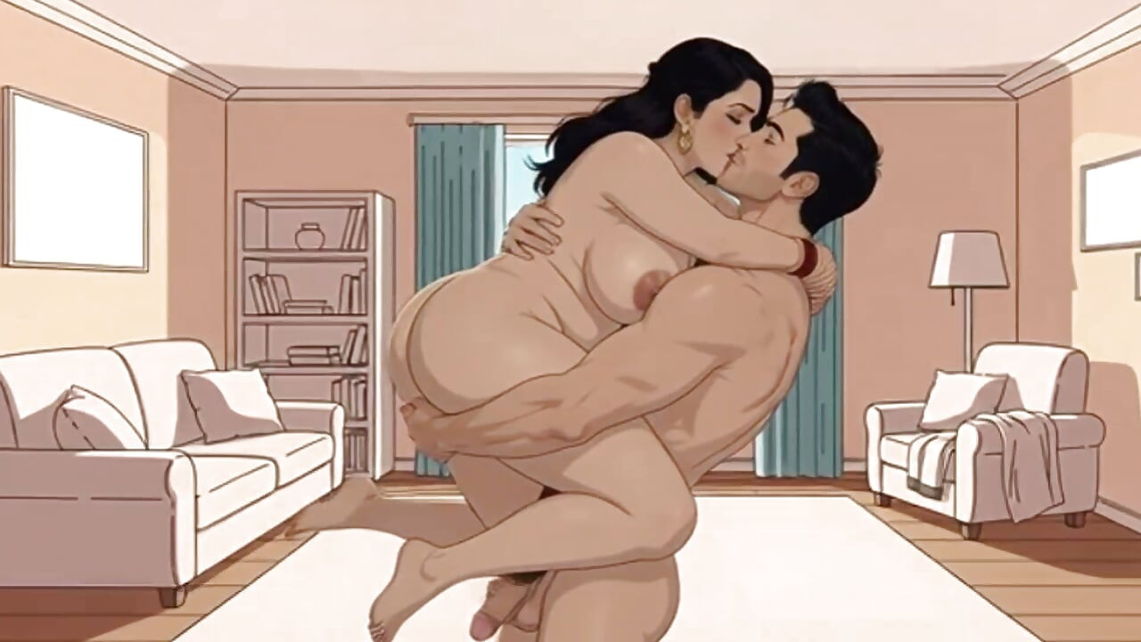 Hot wife is having sex with her husband animation video with English audio